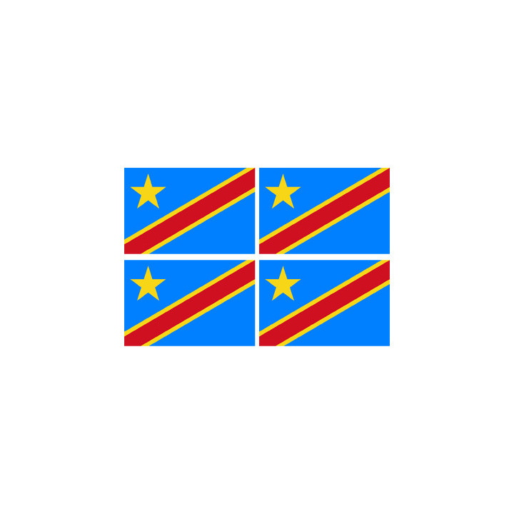 Stickers / autocollants drapeau République démocratique du Congo 2
