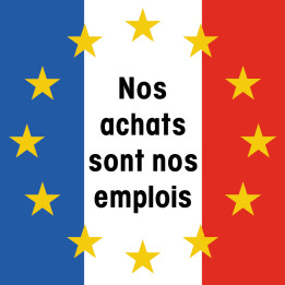 sticker autocollant Nos achats sont nos emplois