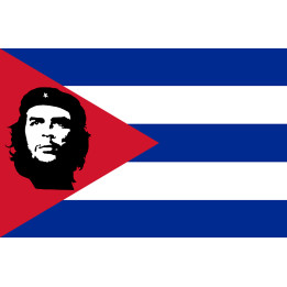 drapeau Cuba avec le che