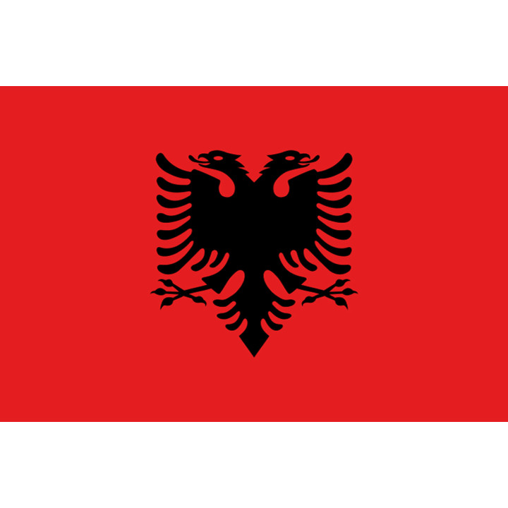 Drapeau Albanie - 19.5x13 cm - Sticker/autocollant