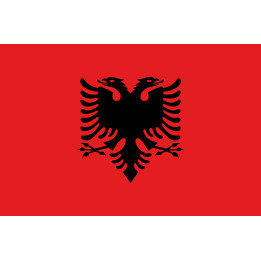 Drapeau Albanie - 15x10 cm - Sticker/autocollant