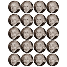 Albert Einstein (20 fois 5cm) - Sticker/autocollant