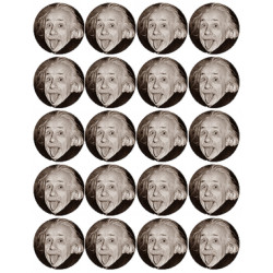 Albert Einstein (20 fois 5cm) - Sticker/autocollant