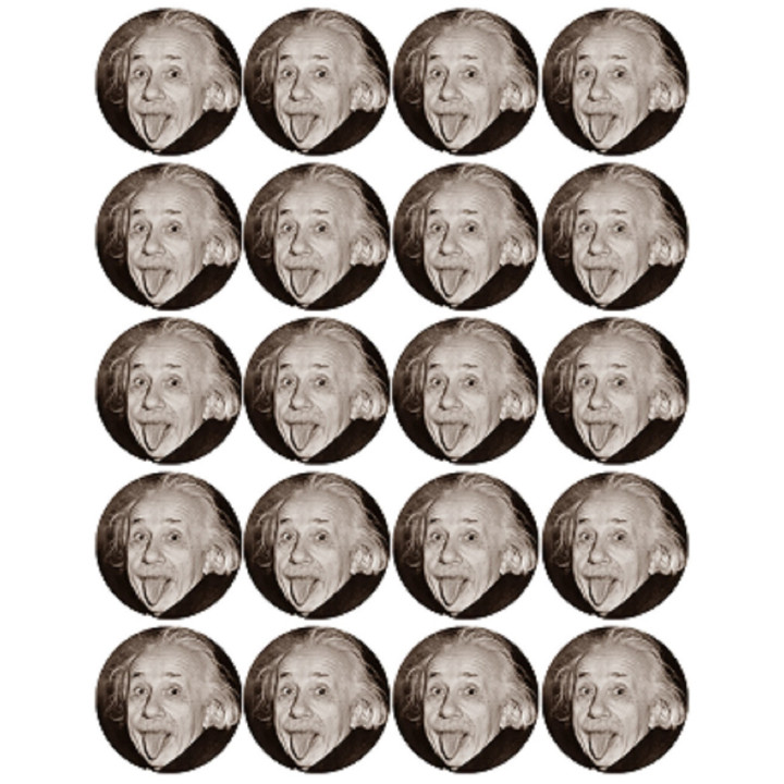 Albert Einstein (20 fois 5cm) - Sticker/autocollant