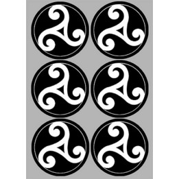 Bretagne Triskel (6 fois 9cm) - Sticker/autocollant