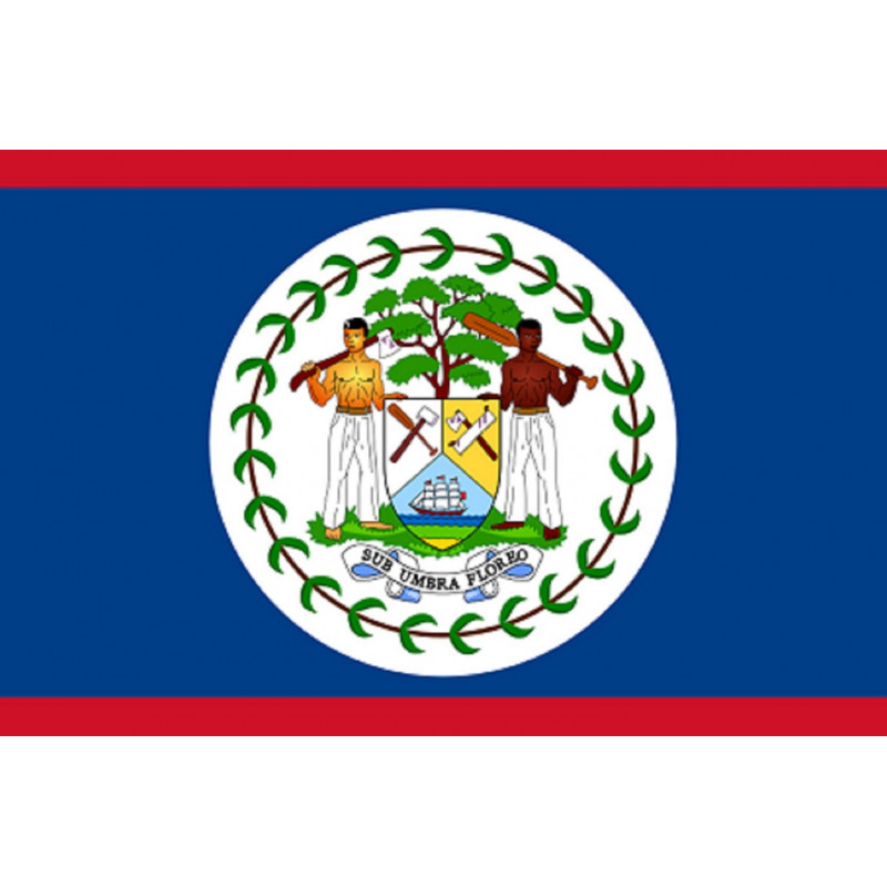 Sticker: Drapeau Belize - 19.5x13cm Sticker: Drapeau Belize - 19.5x13cm