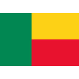 Sticker: Drapeau Bénin - 15x10cm