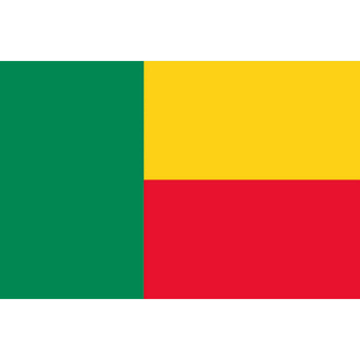 Sticker: Drapeau Bénin - 15x10cm