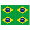 Sticker: Drapeau Brésilien (4 fois 9.5x6.3cm)