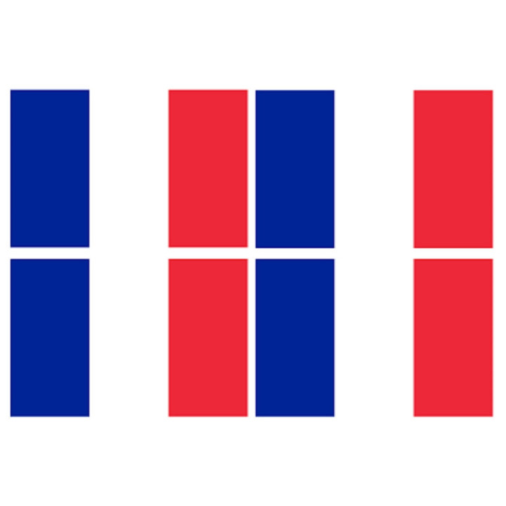 Drapeau France (4 fois 9.5x6.3 cm) - Sticker/autocollant