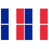 Drapeau France (4 fois 9.5x6.3 cm) - Sticker/autocollant