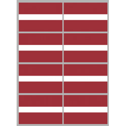 Drapeau Lettonie (8 fois 9,5x6.3cm) - Sticker/autocollant