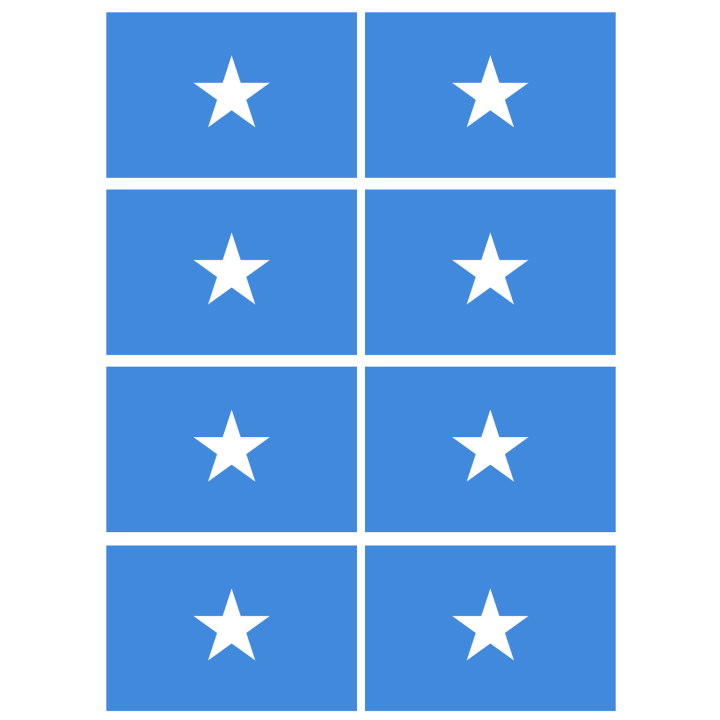 Drapeau Somalie (8 stickers - 9.5 x 6.3 cm) - Sticker/autocollant