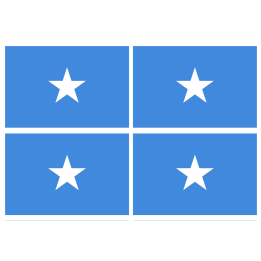Drapeau Somalie (4 stickers - 9.5 x 6.3 cm) - Sticker/autocollant
