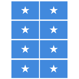 Drapeau Soudan (8 stickers - 9.5 x 6.3 cm) - Sticker/autocollant