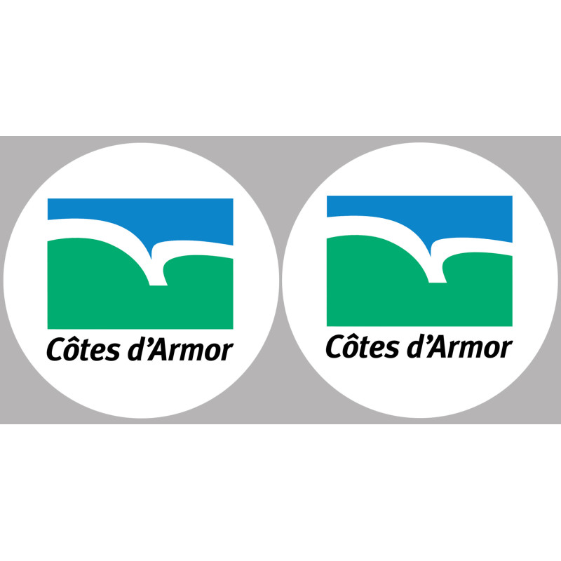 Côtes-d'Armor (2 fois 10cm) - Sticker/autocollant