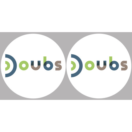 Département 25 Doubs (2 fois 10cm) - Sticker/autocollant
