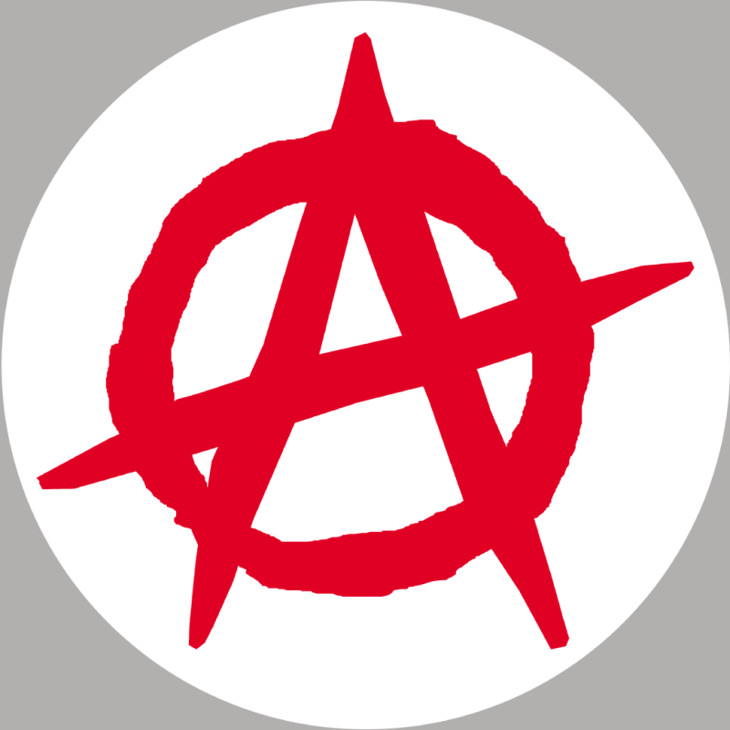 Symbole anarchie (20x20cm) - Sticker/autocollant Symbole anarchie (20x20cm) - Sticker/autocollant