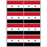 Drapeau Syrie av.2024 (8 stickers - 9.5 x 6.3 cm) - Sticker/autocollan