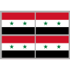 Drapeau Syrie av.2024 (4 stickers - 9.5 x 6.3 cm) - Sticker/autocollant
