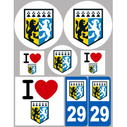 Finistère (8 autocollants variés) - Sticker/autocollant