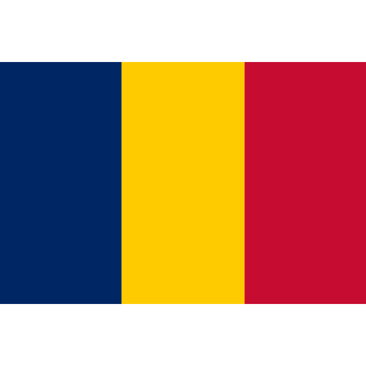 Drapeau Tchad (19.5 x 13 cm) - Sticker/autocollant