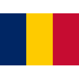 Drapeau Tchad (5 x 3.3 cm) - Sticker/autocollant