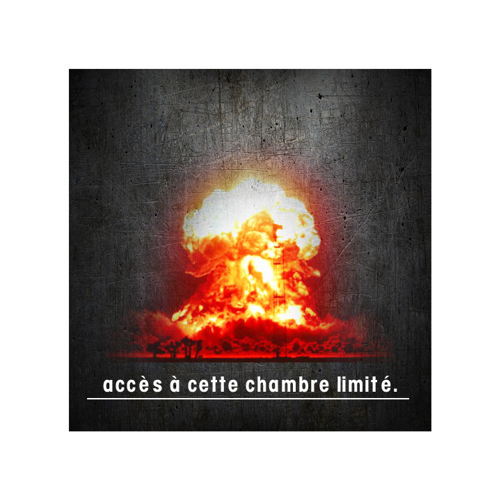 Accès chambre limite Nucléaire (15x15cm) - Sticker/autocollant