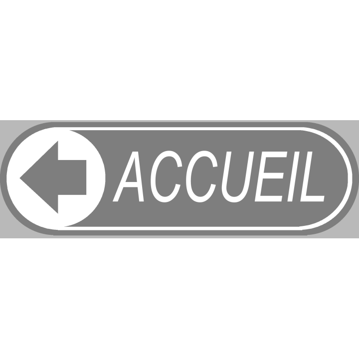 Accueil gris directionnel gauche (19x6cm) - Sticker/autocollant