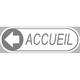 Accueil blanc directionnel gauche (19x6cm) - Sticker/autocollant