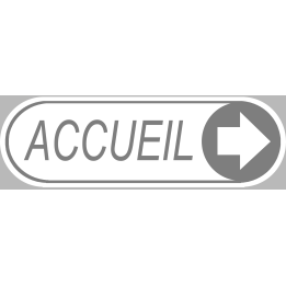 Accueil blanc directionnel droite (19x6cm) - Sticker/autocollant