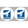 Indre (2fois 10cm) - Sticker/autocollant