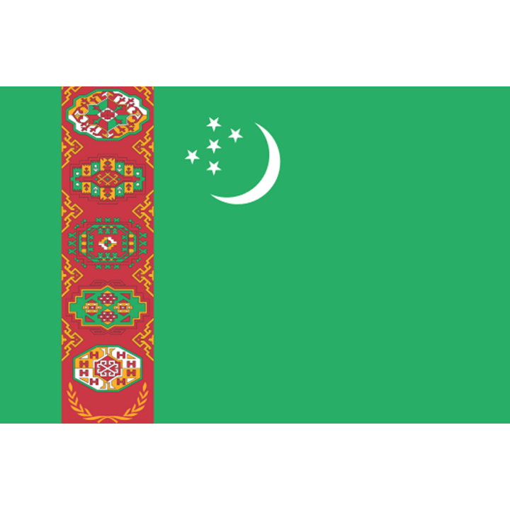 Drapeau Turkménistan (15 x 10 cm) - Sticker/autocollant