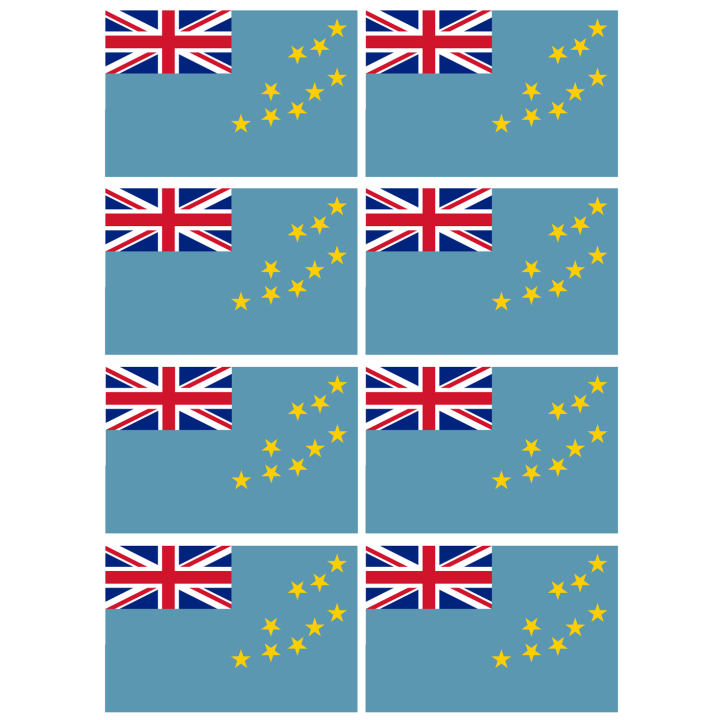 Drapeau Tuvalu (8 stickers - 9.5 x 6.3 cm) - Sticker/autocollant