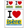 Isère (1fois 10cm / 2 fois 5cm) - Sticker/autocollant