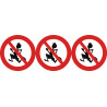 Interdit de courir (3 fois 10cm) - Sticker/autocollant