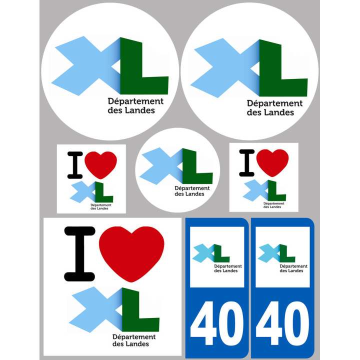 Landes (8 autocollants variés) - Sticker/autocollant