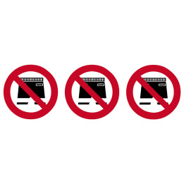 Short interdit (3 fois 10cm) - Sticker/autocollant