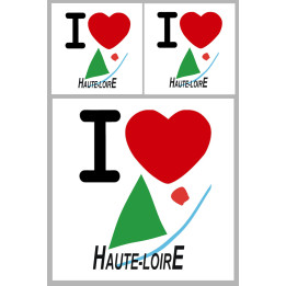la Haute Loire (1fois 10cm / 2 fois 5cm) - Sticker/autocollant