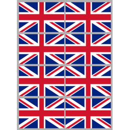 Drapeau Grande Bretagne (8 fois 9.5x6.3 cm) - Sticker/autocollant