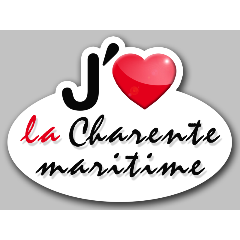 j'aime la Charente-maritime (5x3.7cm) - Sticker/autocollant j'aime la Charente-maritime (5x3.7cm) - Sticker/autocollant