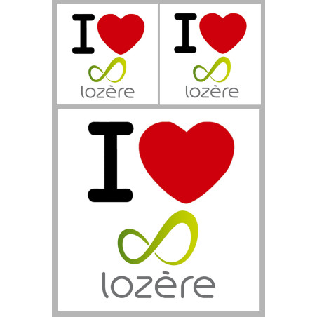 la Lozère (1fois 10cm / 2 fois 5cm) - Sticker/autocollant