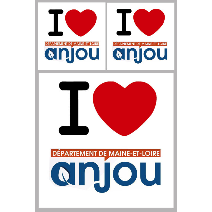 l'Anjou (1fois 10cm / 2 fois 5cm) - Sticker/autocollant