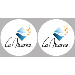 la Marne (2 fois 10cm) - Sticker/autocollant