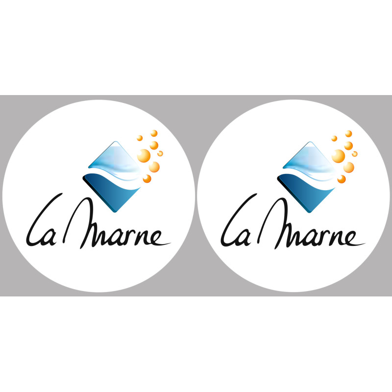 la Marne (2 fois 10cm) - Sticker/autocollant