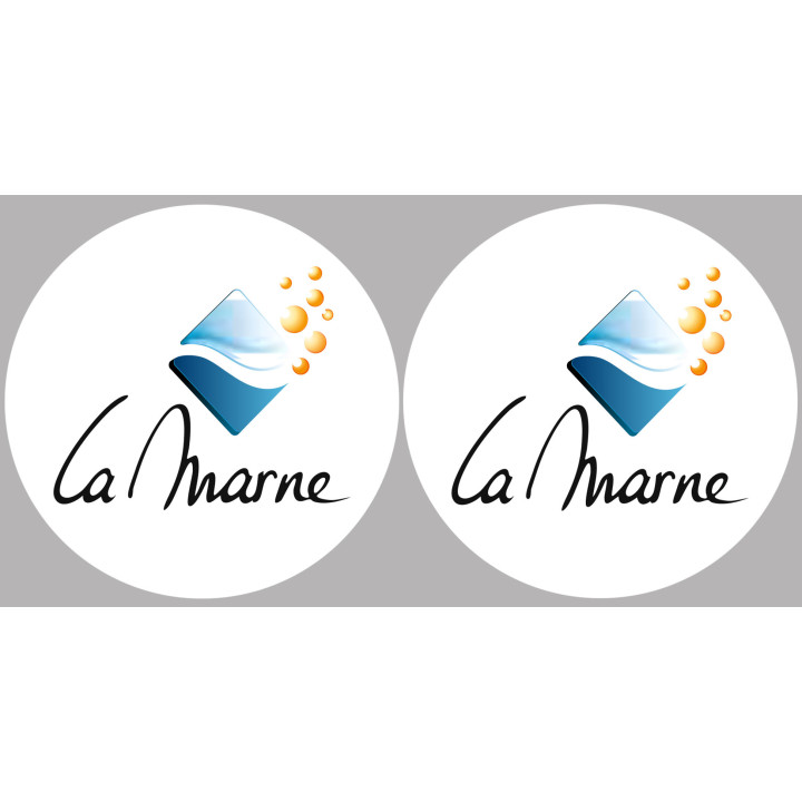 la Marne (2 fois 10cm) - Sticker/autocollant