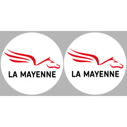 la Mayenne (2fois 10cm) - Sticker/autocollant