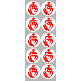 Vendée sur Fond Blanc (10 fois 5cm )- Sticker/autocollant