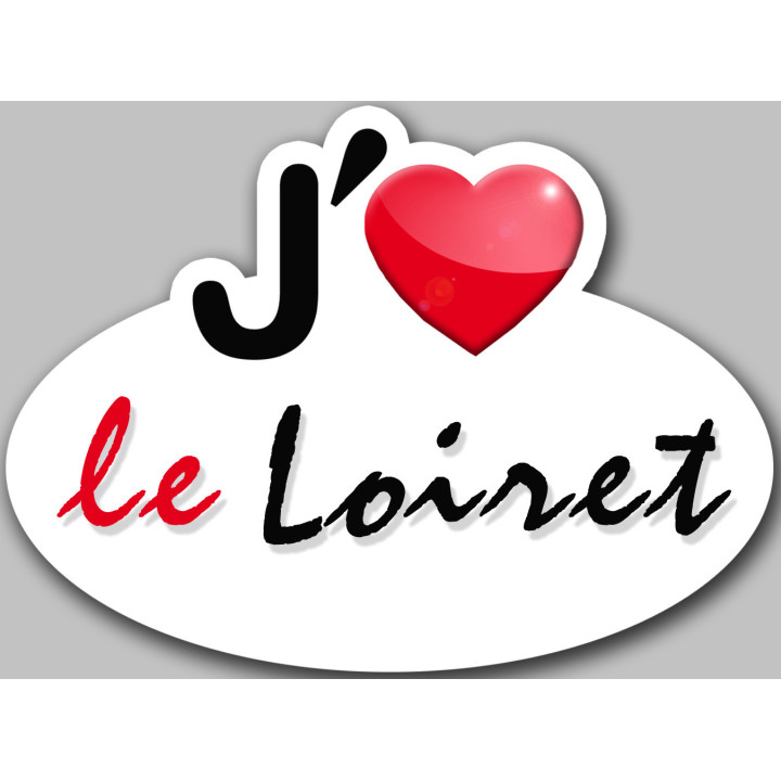 j'aime le Loiret (5x3.7cm) - Sticker/autocollant