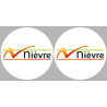 Département 58 la Nièvre (2 fois 10cm) - Sticker/autocollant